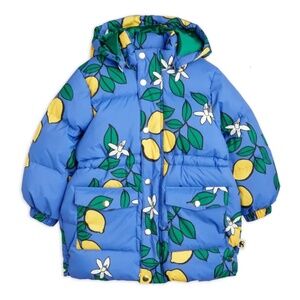 Mini Rodini Lemon Recycled Polyester Jacket in Blue